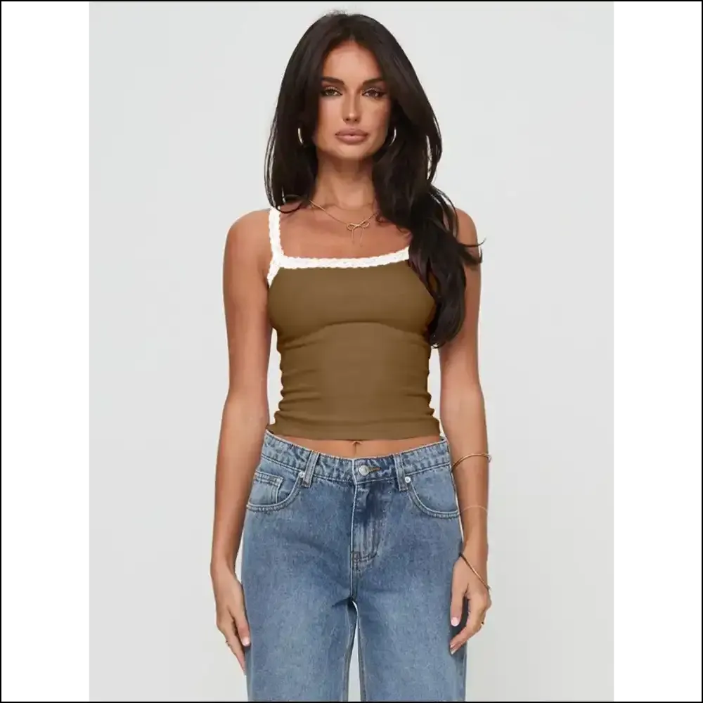 Lace Detail Cropped Cami