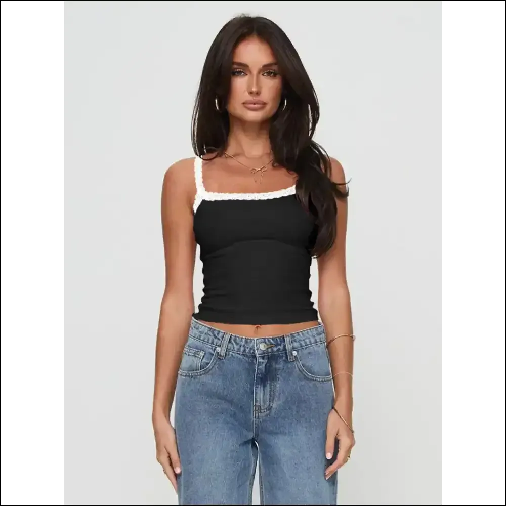 Lace Detail Cropped Cami