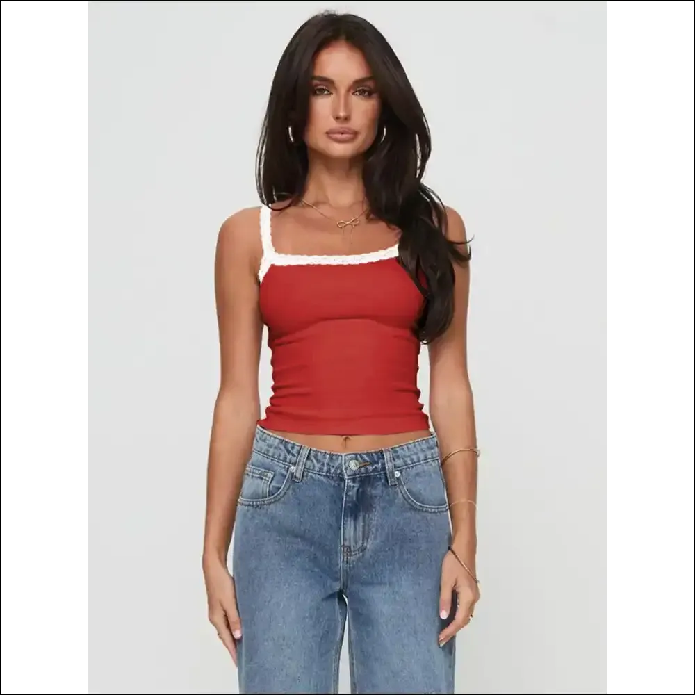 Lace Detail Cropped Cami