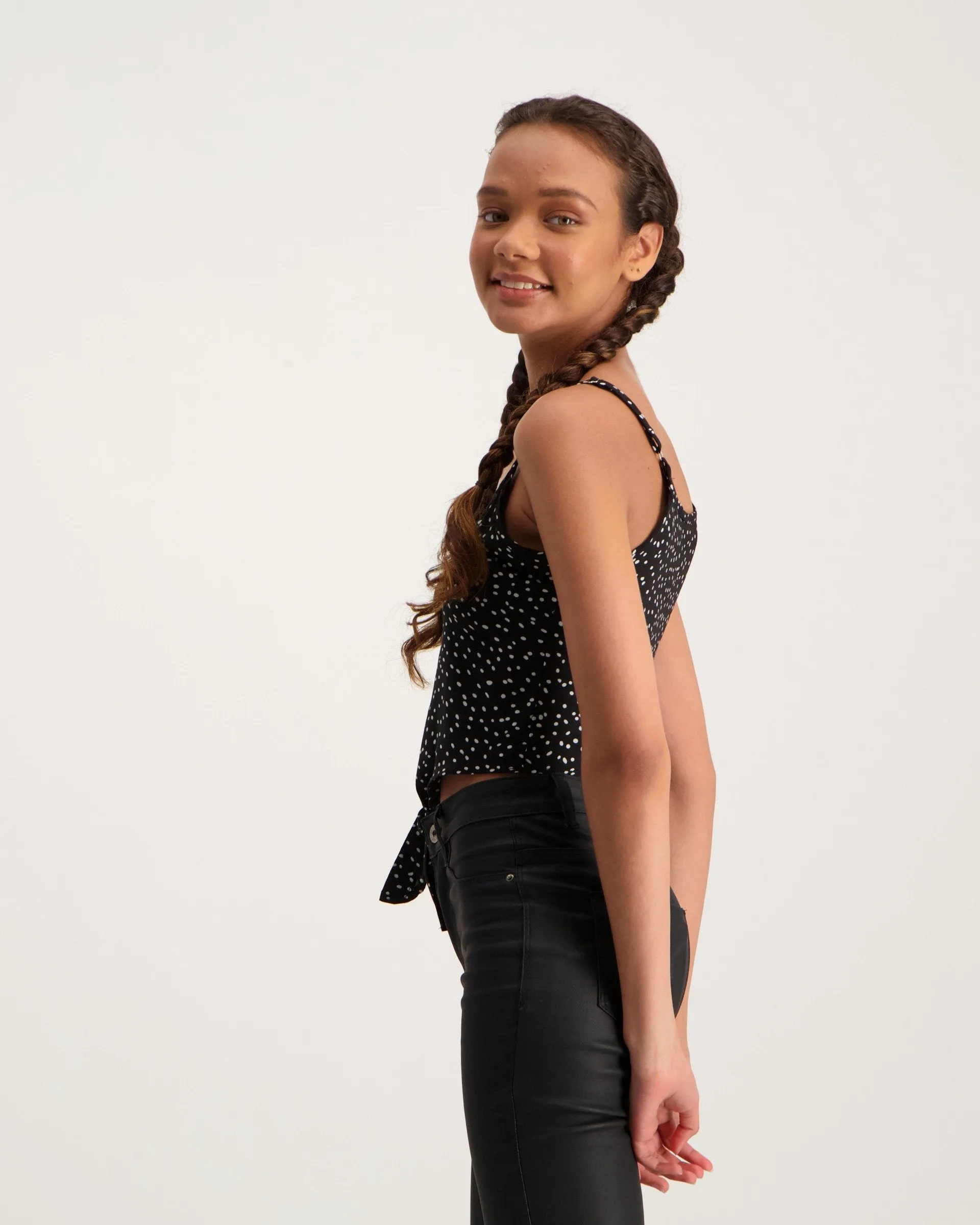 Ladies Button Up Front Spot Top