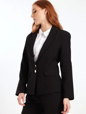 Ladies Slim Fit PV Blazer - Black