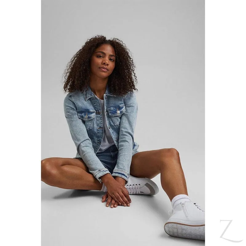 Ladies Super Stretchy Strong Denim Jacket | Ripped | "Lilly"