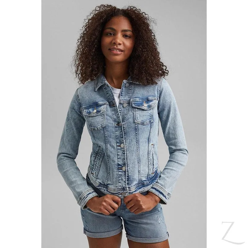 Ladies Super Stretchy Strong Denim Jacket | Ripped | "Lilly"