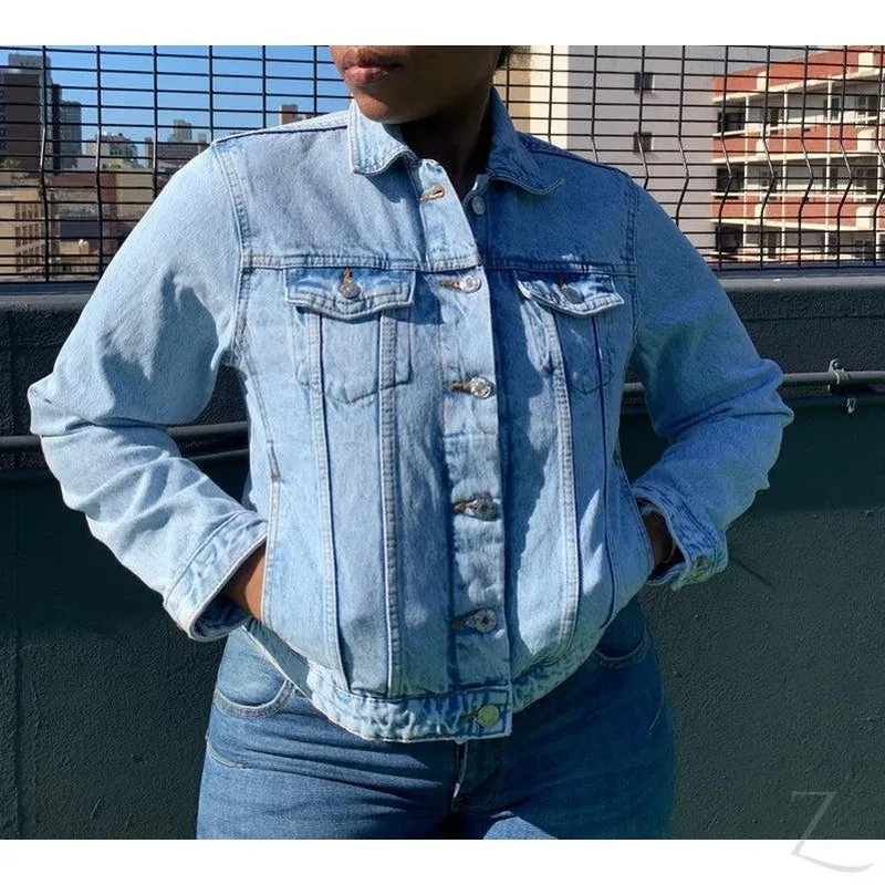 Ladies Super Strong Short Denim Jacket | Plain | "Zia"