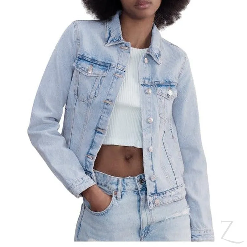 Ladies Super Strong Short Denim Jacket | Plain | "Zia"