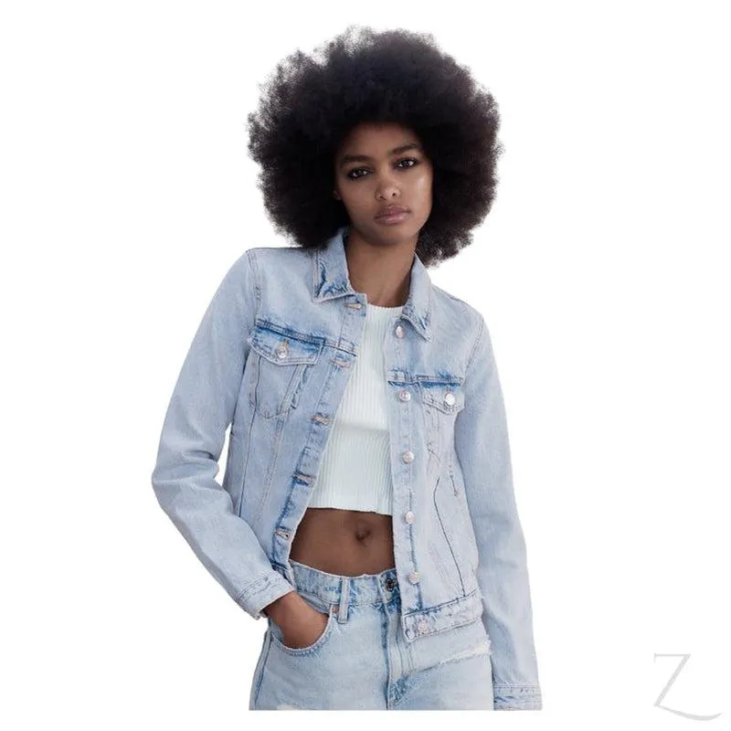 Ladies Super Strong Short Denim Jacket | Plain | "Zia"