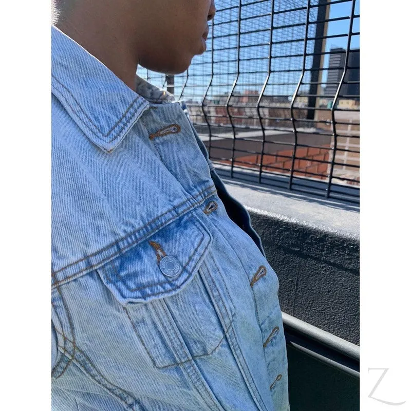Ladies Super Strong Short Denim Jacket | Plain | "Zia"