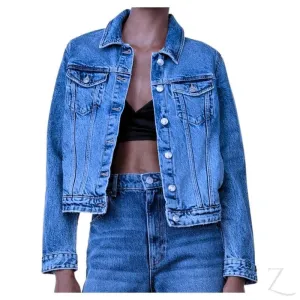 Ladies Super Strong Short Denim Jacket | Plain | "Zia"