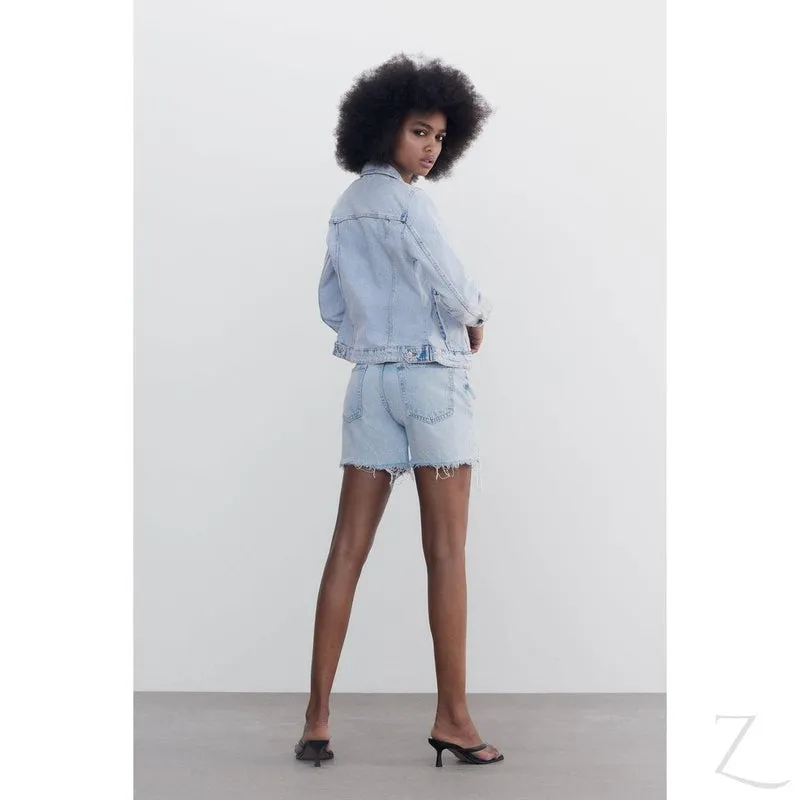 Ladies Super Strong Short Denim Jacket | Plain | "Zia"