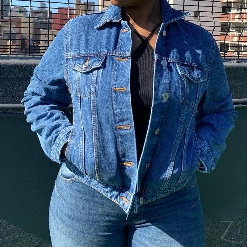 Ladies Super Strong Short Denim Jacket | Plain | "Zia"