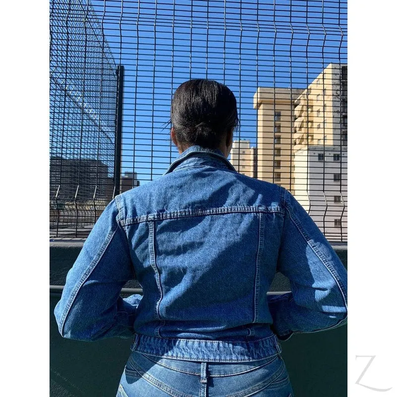 Ladies Super Strong Short Denim Jacket | Plain | "Zia"