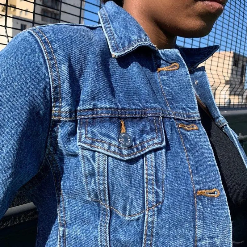 Ladies Super Strong Short Denim Jacket | Plain | "Zia"