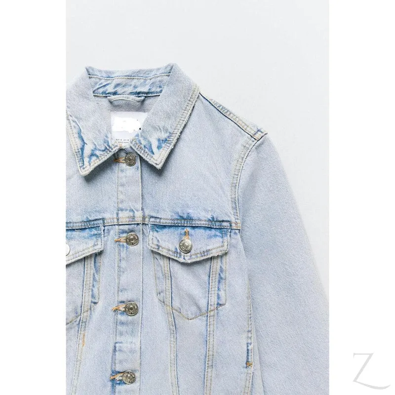 Ladies Super Strong Short Denim Jacket | Plain | "Zia"