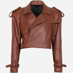 Leather Cropped Jacket