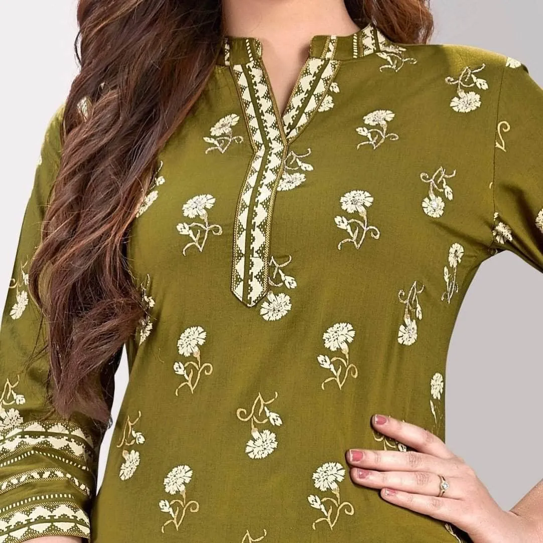 Lemon Tart WLUS133 3 Piece Block Printed Linen Unstitched Set with Linen Shawl