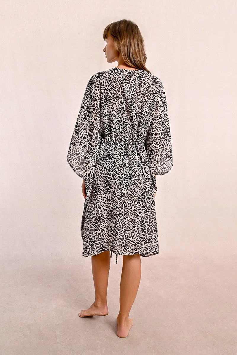 LEOPARD PRINT BEACH DRESS