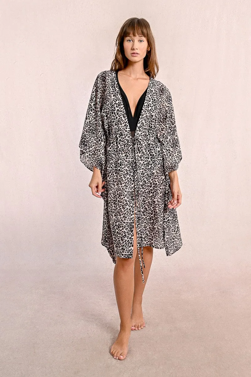 LEOPARD PRINT BEACH DRESS
