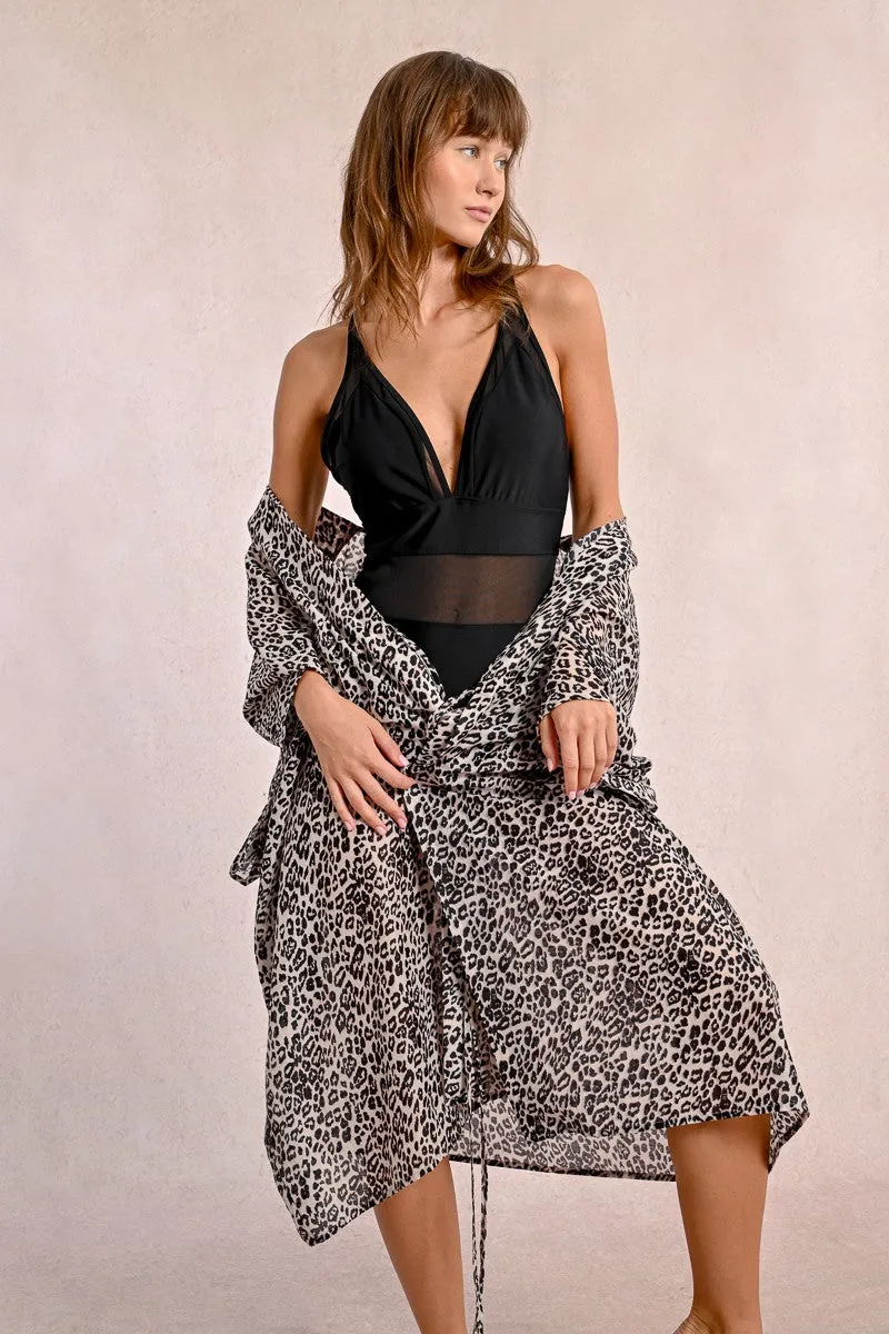 LEOPARD PRINT BEACH DRESS