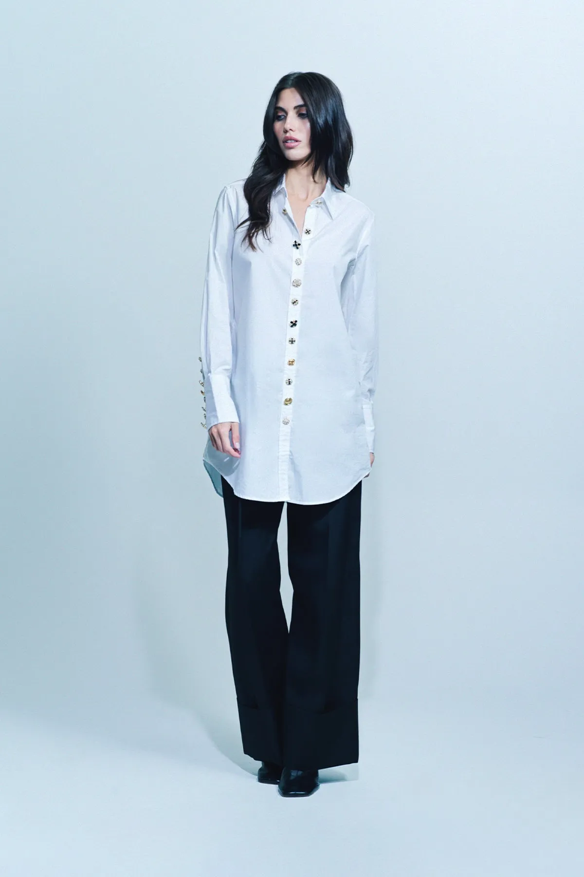 LIBERTINE | ‘BUTTON LUXE’ LONG CLASSIC SHIRT