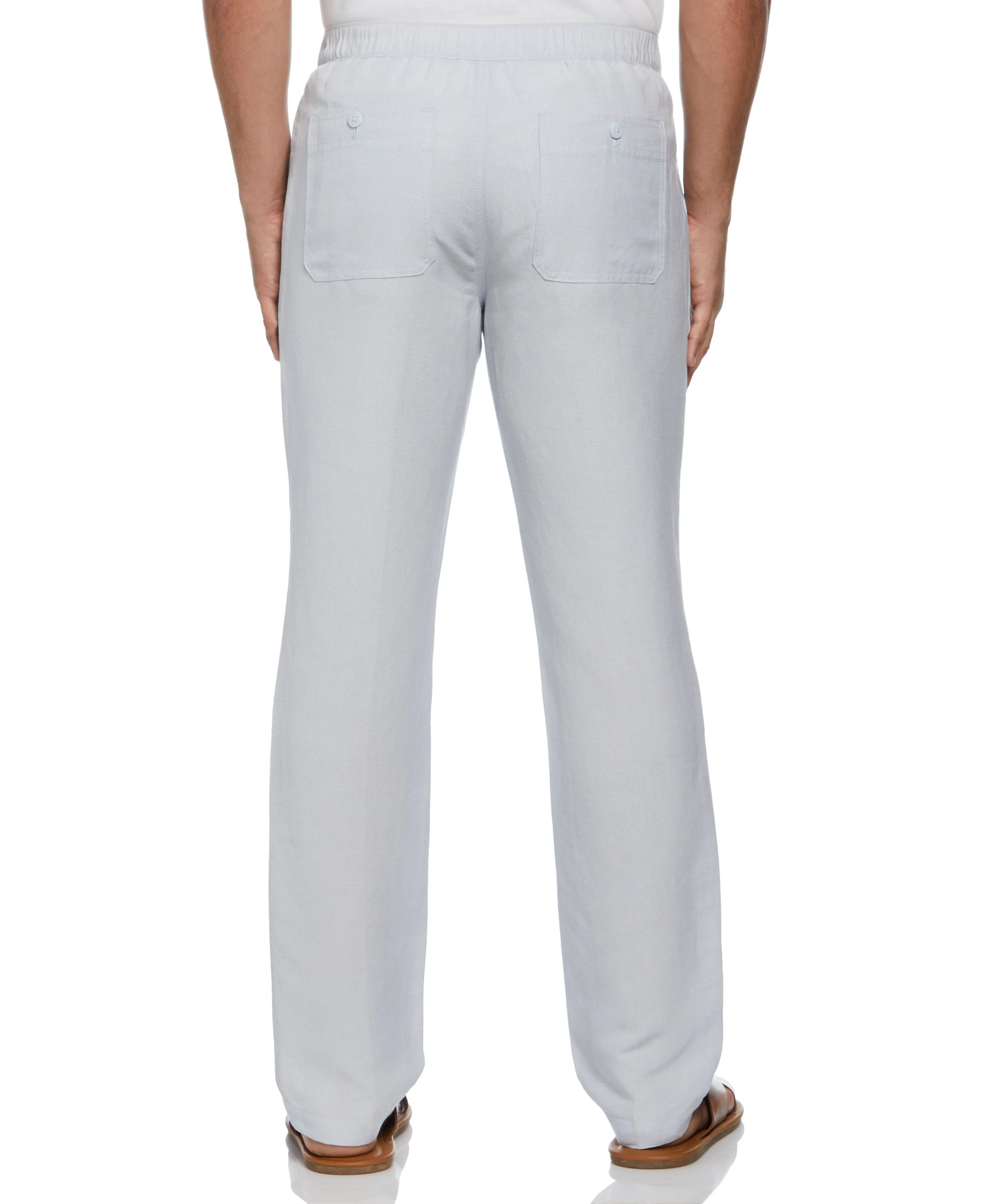 Linen-Blend Core Drawstring Pants
