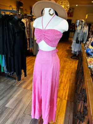 Linen Bra Top & Pants Set