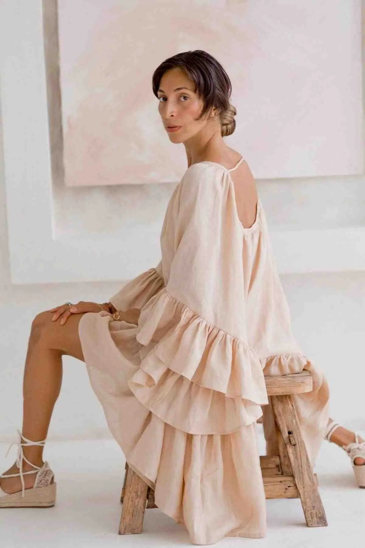 Linen Brida Gown Short (Made to Order)