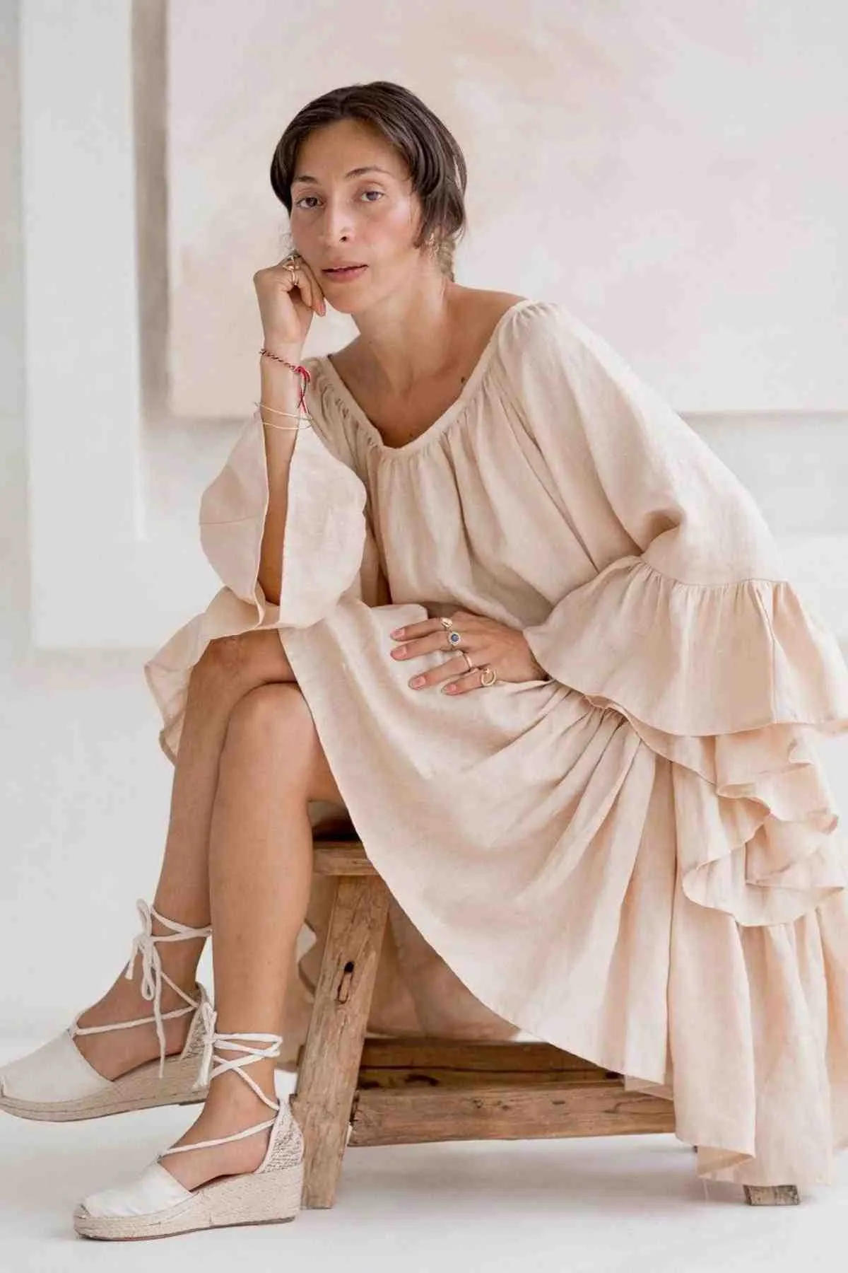 Linen Brida Gown Short (Made to Order)