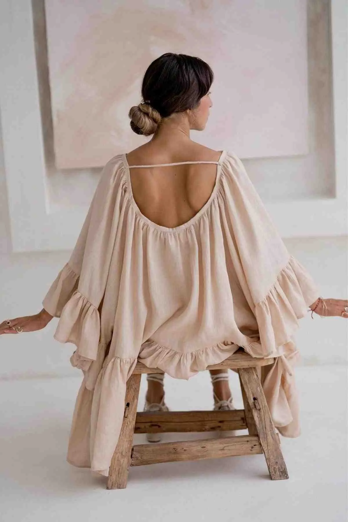 Linen Brida Gown Short (Made to Order)