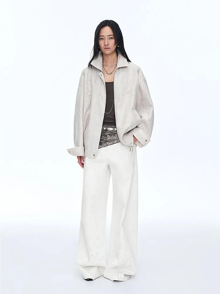 Linen Embroidered Jacket
