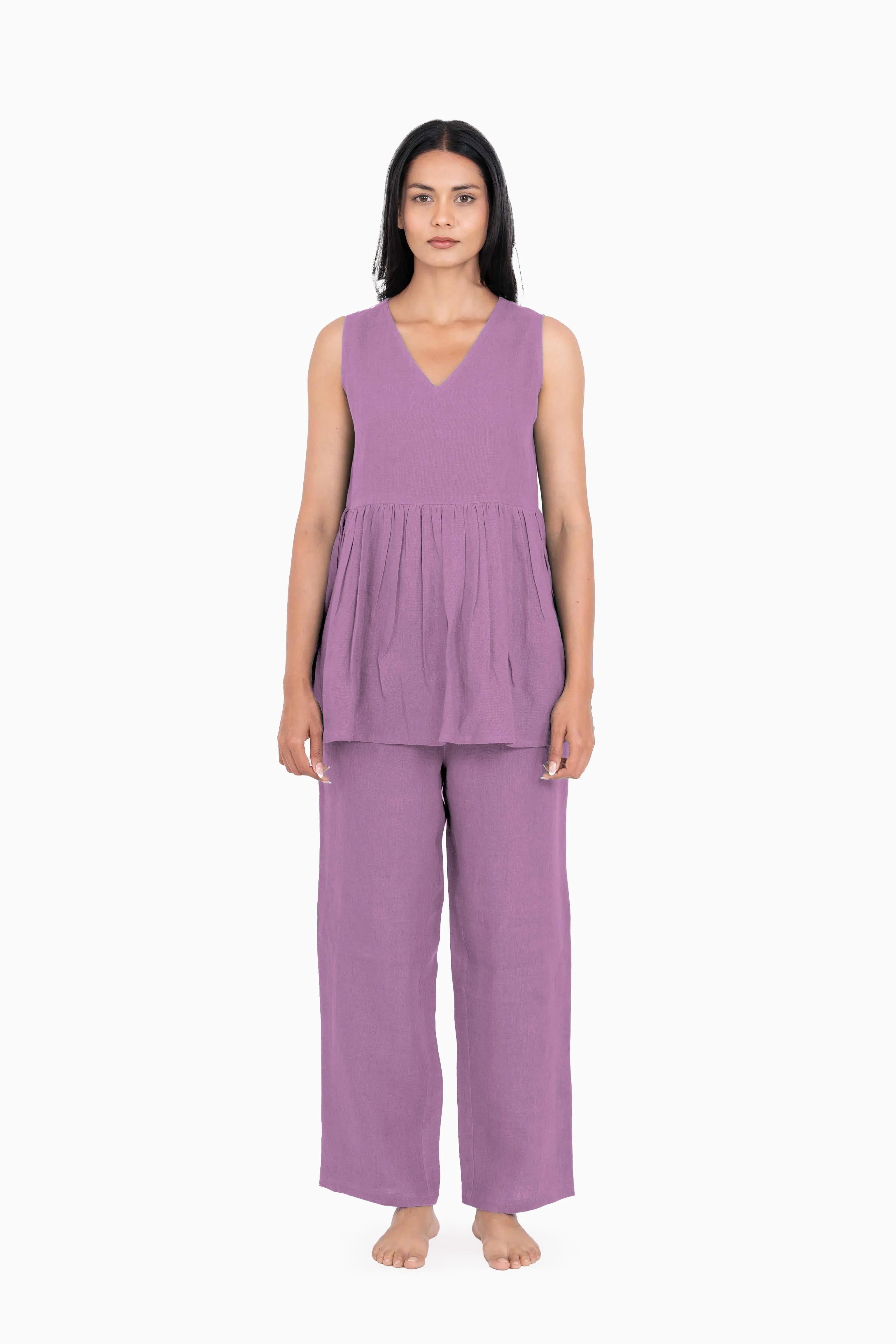 Linen Flavia Co-Ord Set-Midnight Green