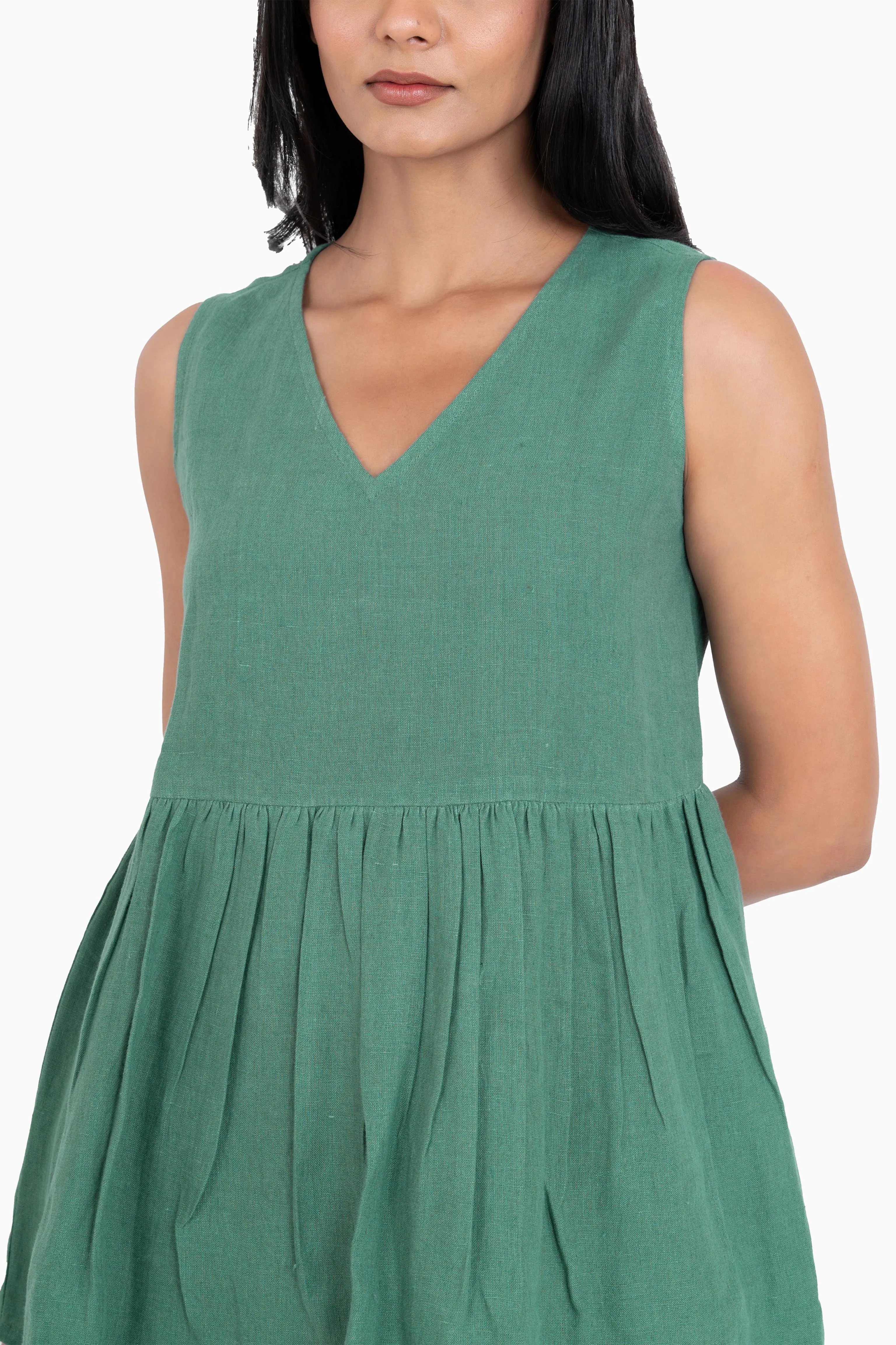 Linen Flavia Co-Ord Set-Midnight Green