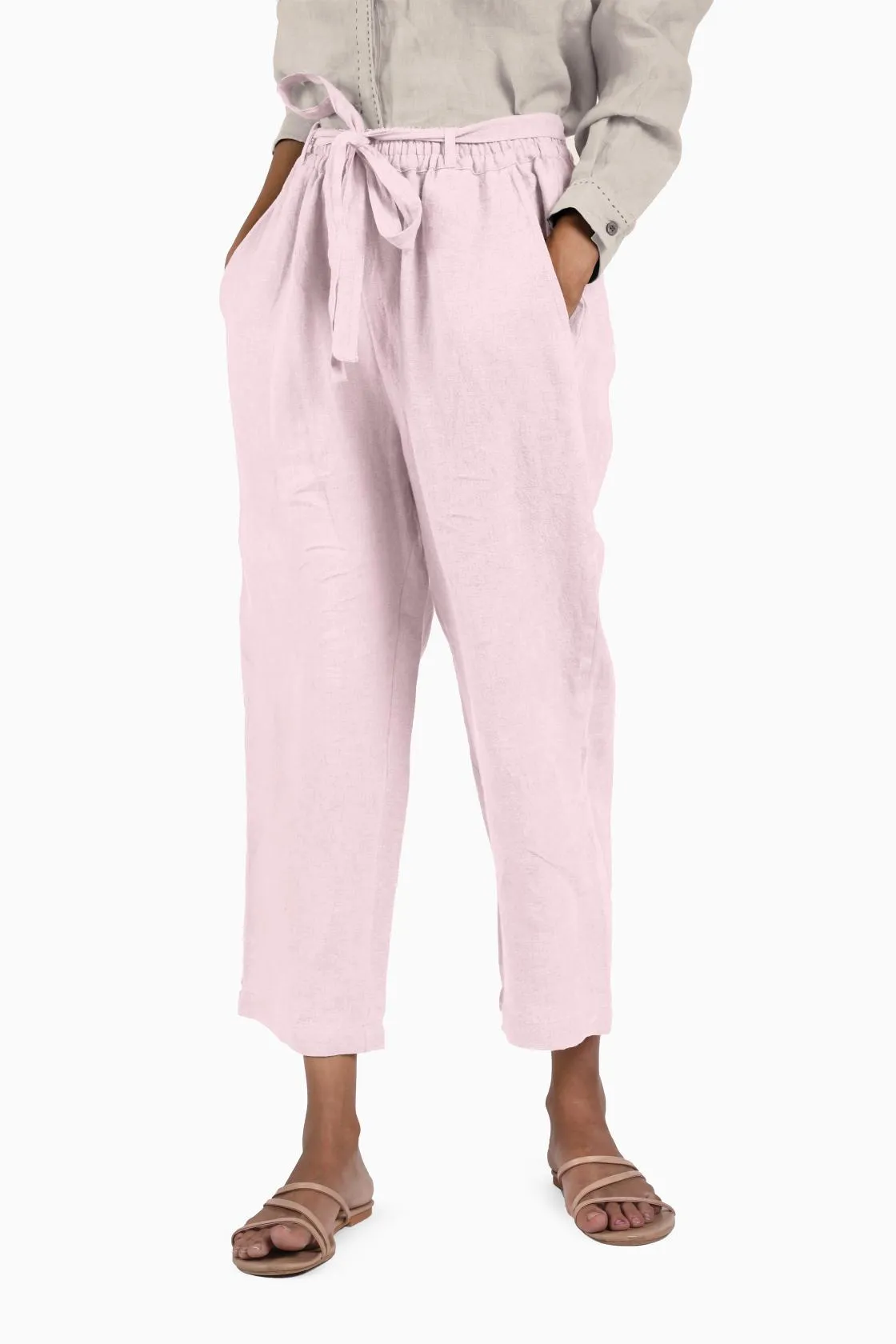 Linen Fleur Pant-Stormy Blue