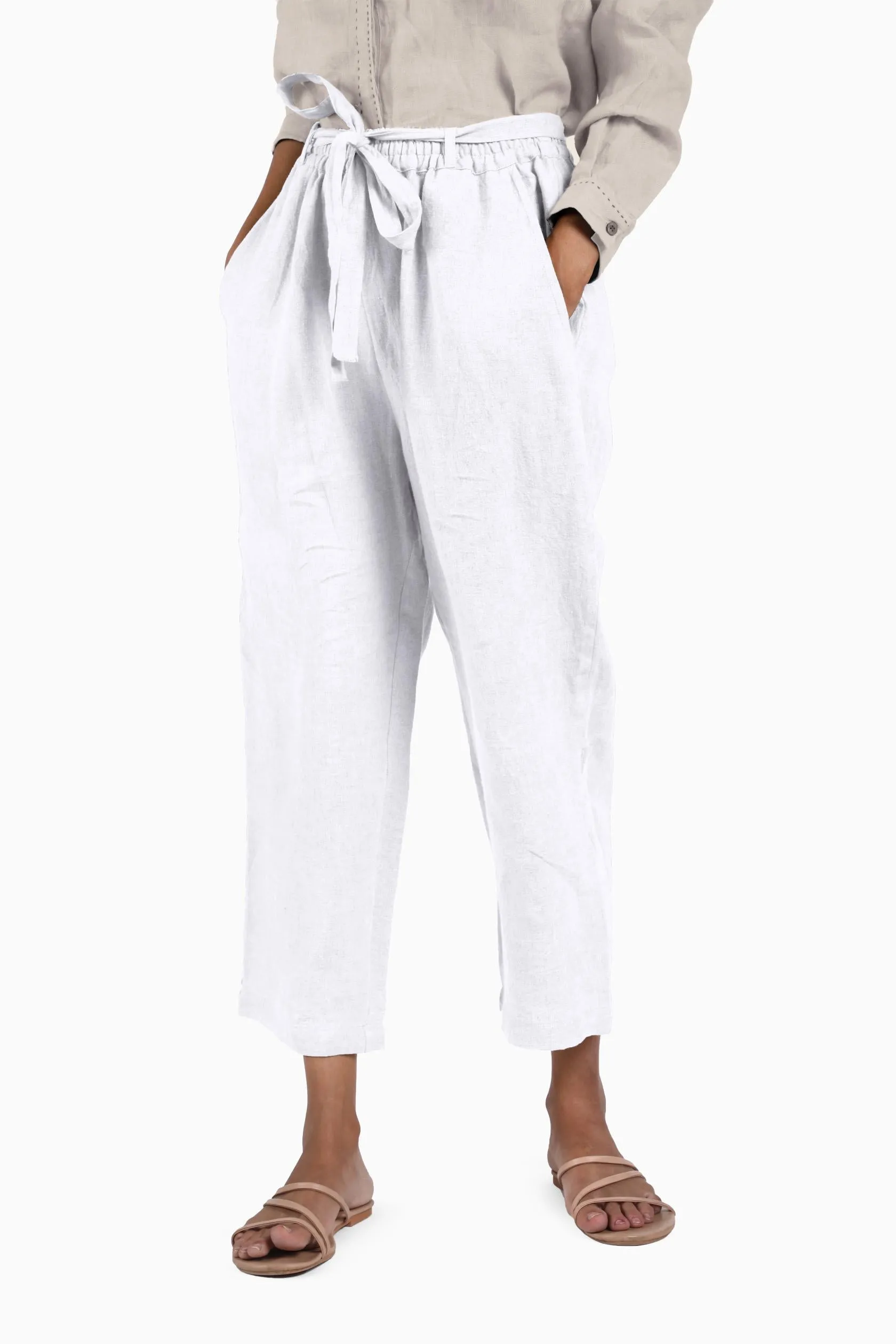 Linen Fleur Pant-Stormy Blue