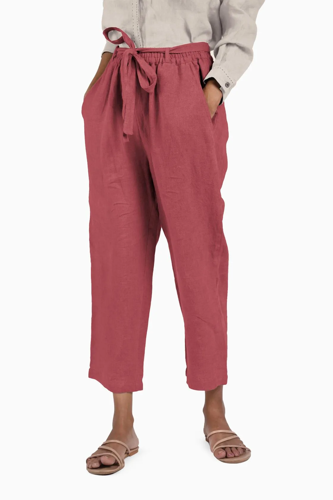 Linen Fleur Pant-Stormy Blue