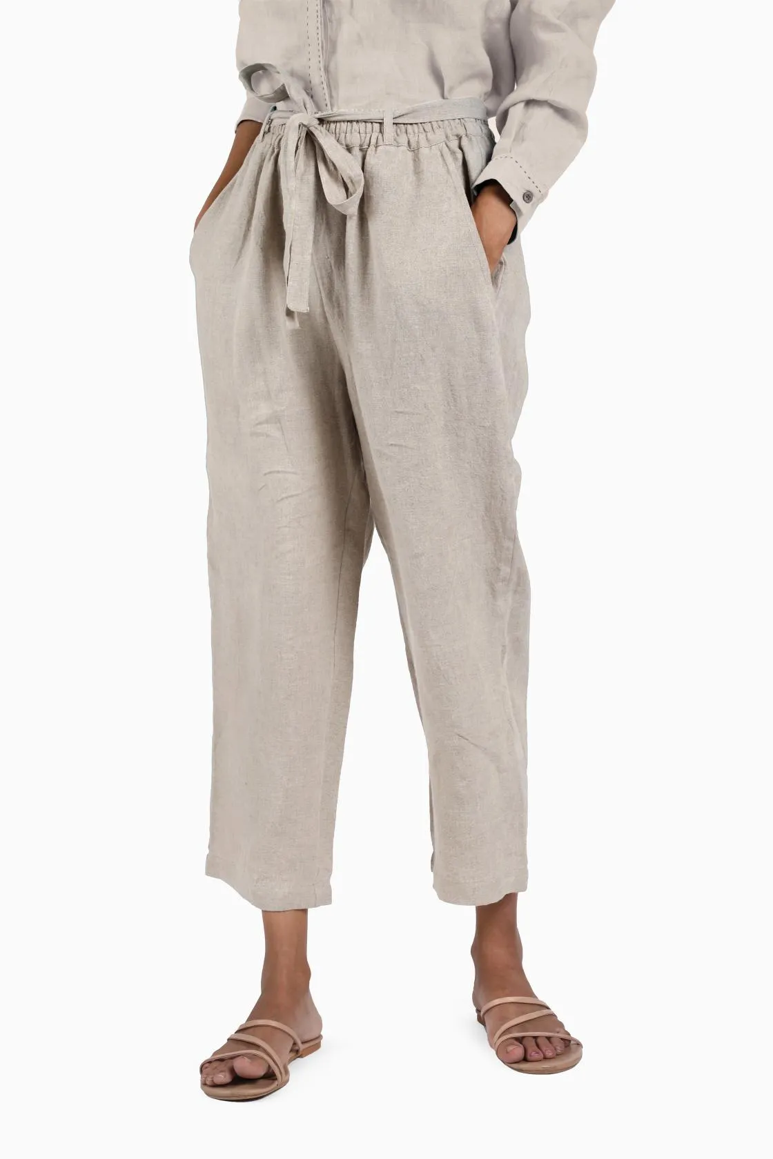 Linen Fleur Pant-Stormy Blue