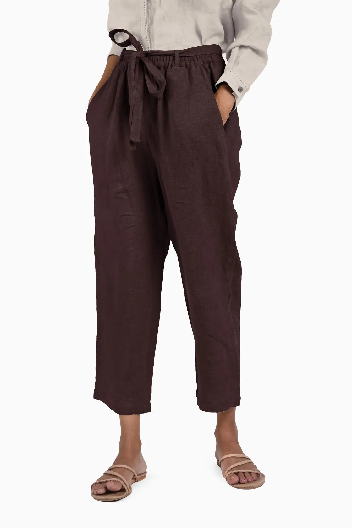 Linen Fleur Pant-Stormy Blue