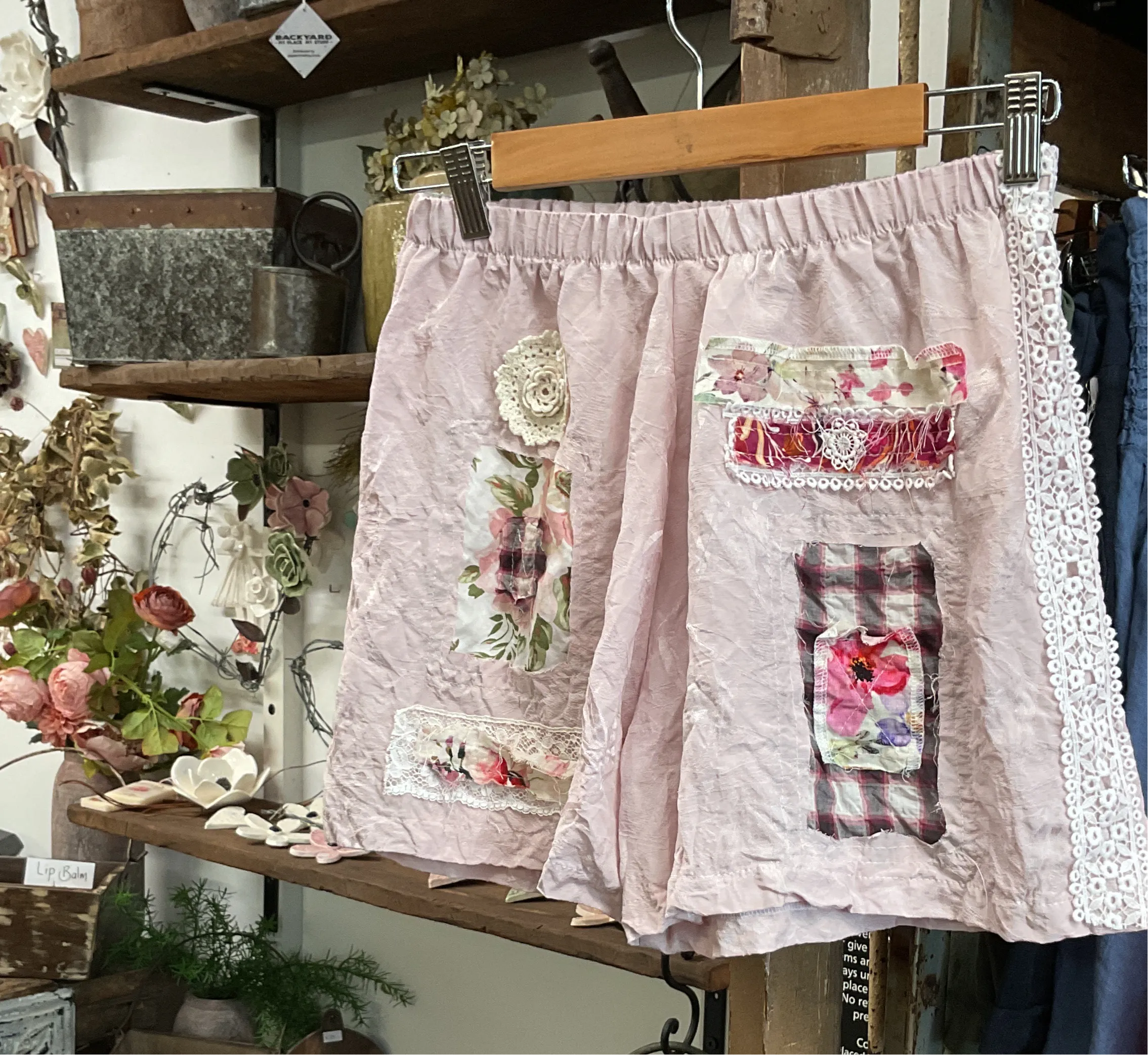 Linen Shorts: 100% Linen PINK