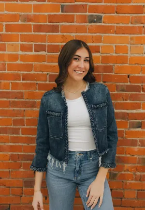 Liverpool Denim Jacket w/ Braid