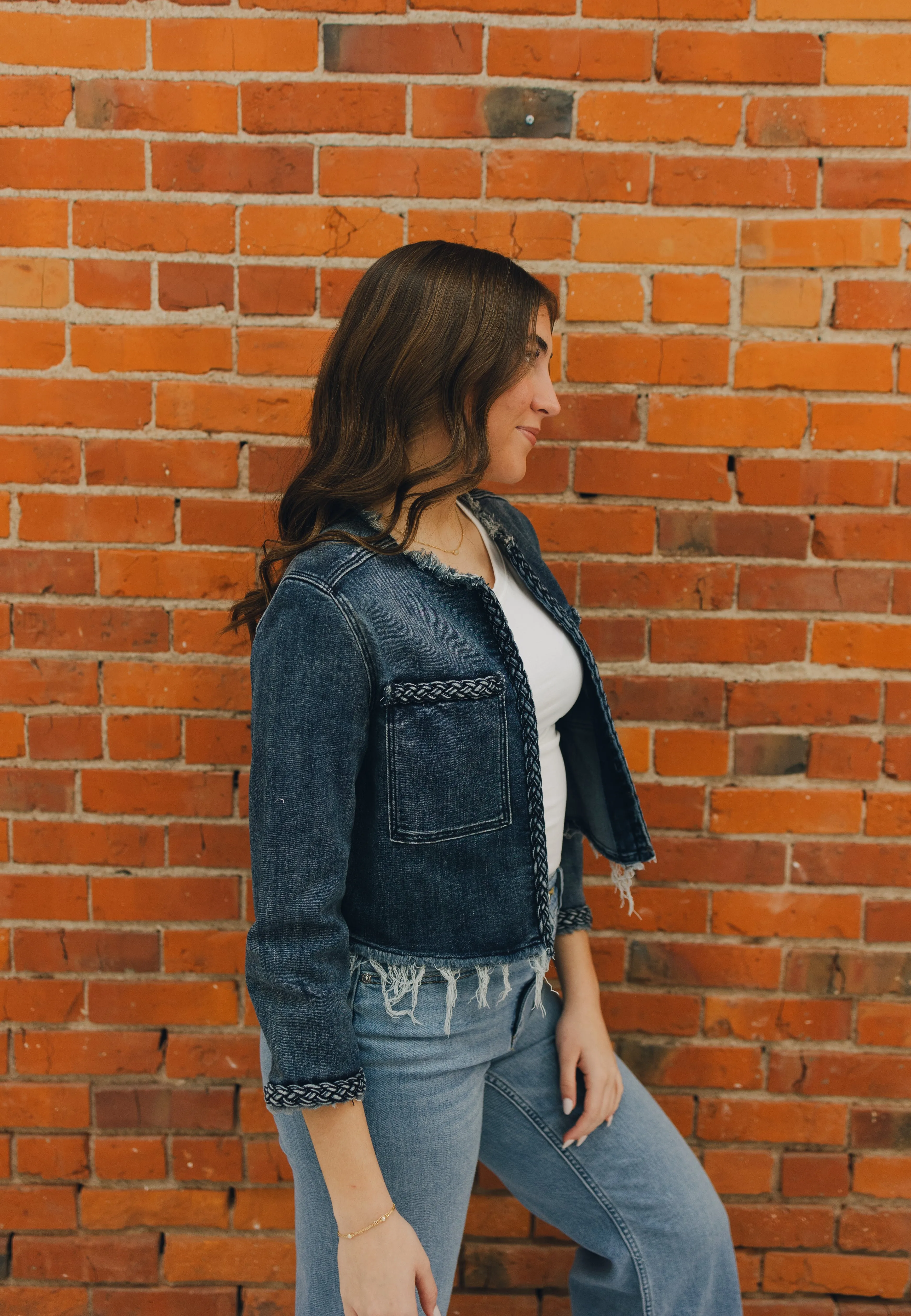 Liverpool Denim Jacket w/ Braid