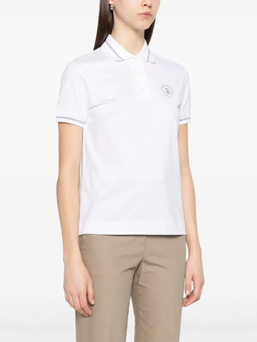 Logo cotton polo shirt