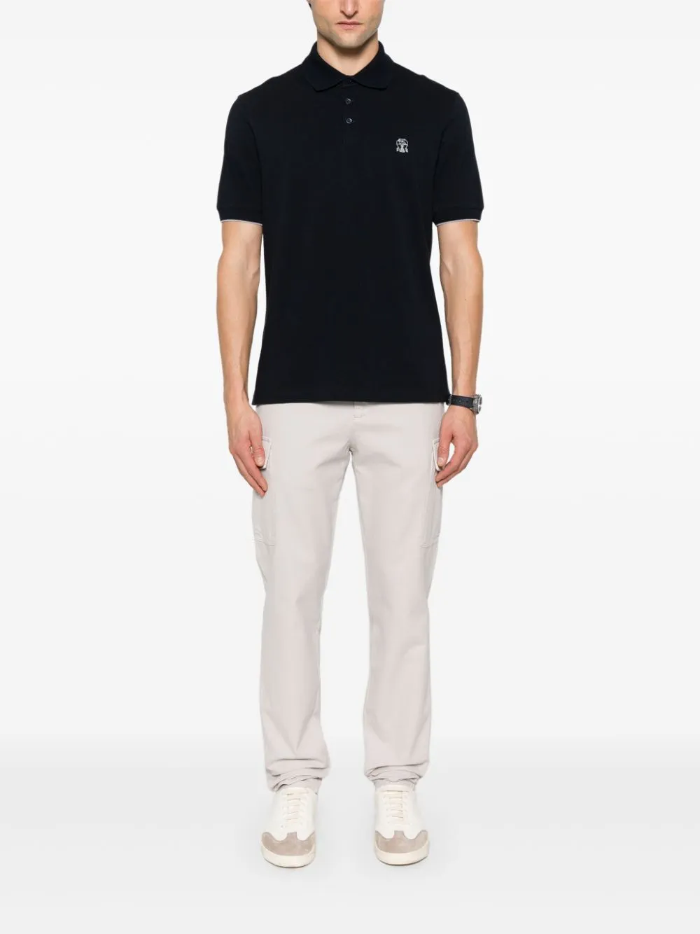 Logo cotton polo shirt