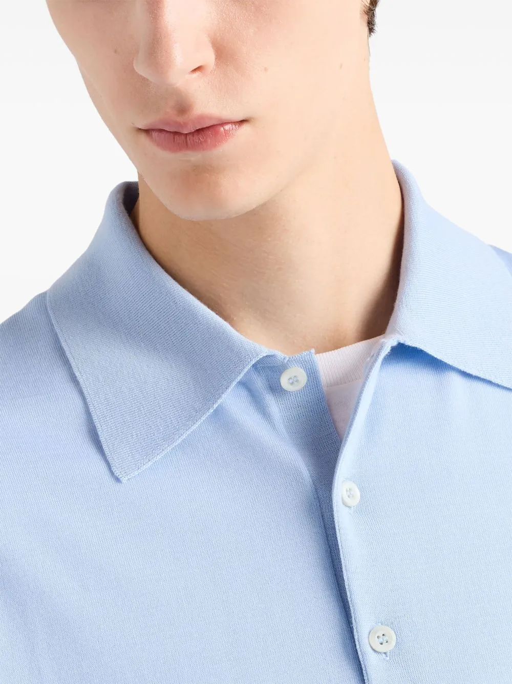 Logo wool polo shirt