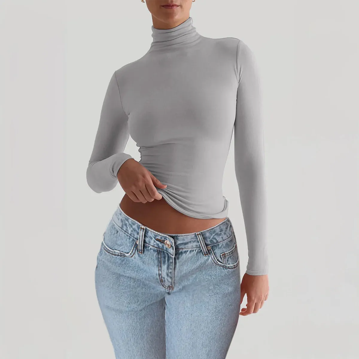 Long Sleeve Tops Lady's Bottoming Shirt Clothing