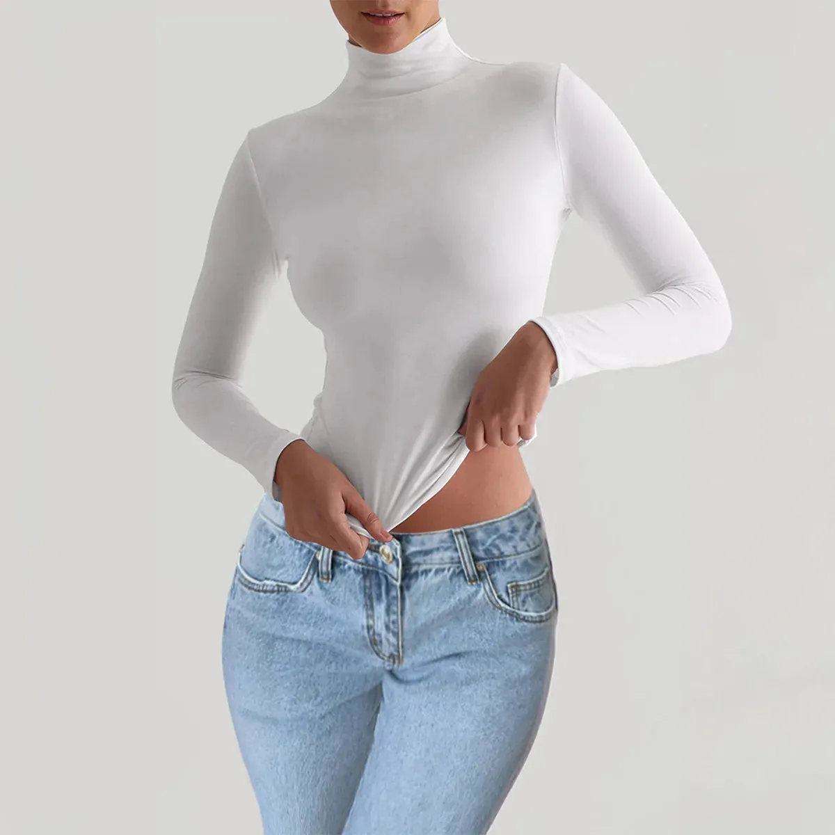 Long Sleeve Tops Lady's Bottoming Shirt Clothing
