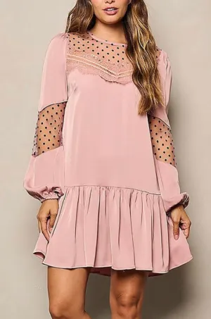 Long Sleeve Tunic Mini Dress