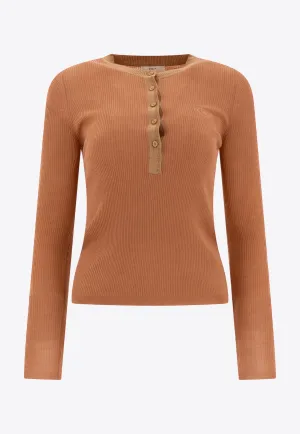 Long-Sleeved Knit Top