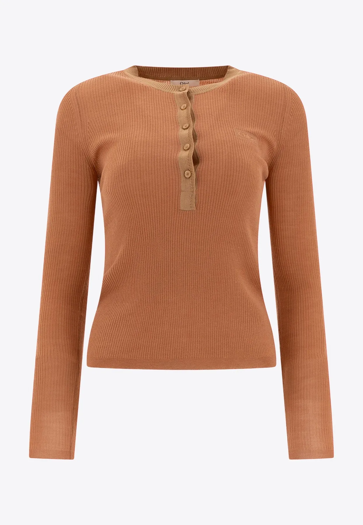 Long-Sleeved Knit Top