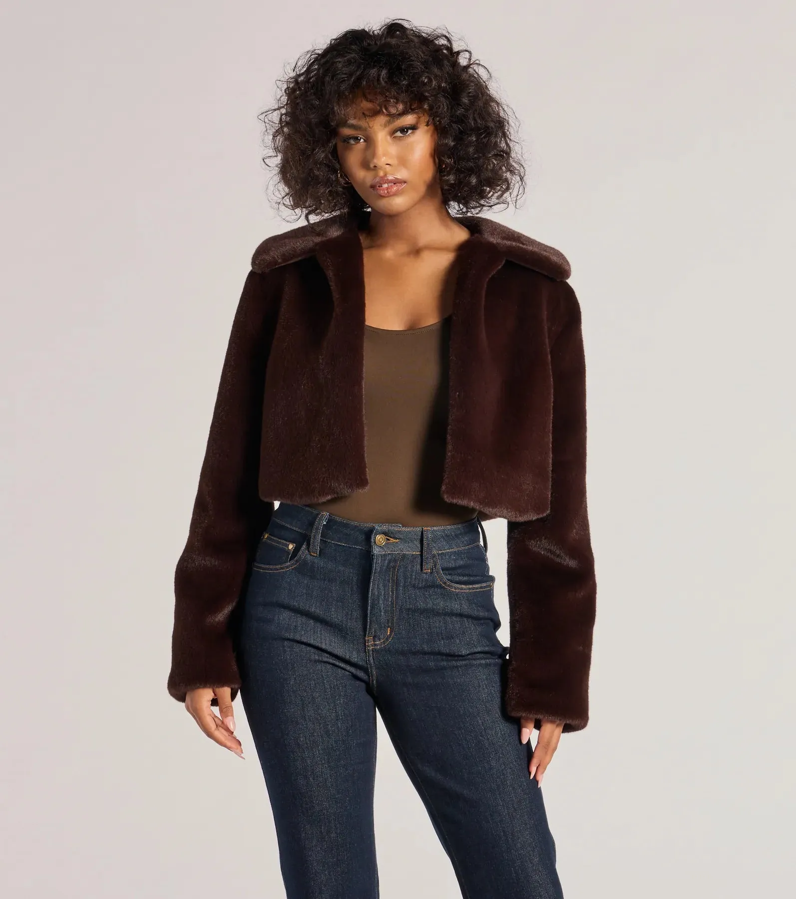Looking Luxe Faux Fur Cropped Jacket