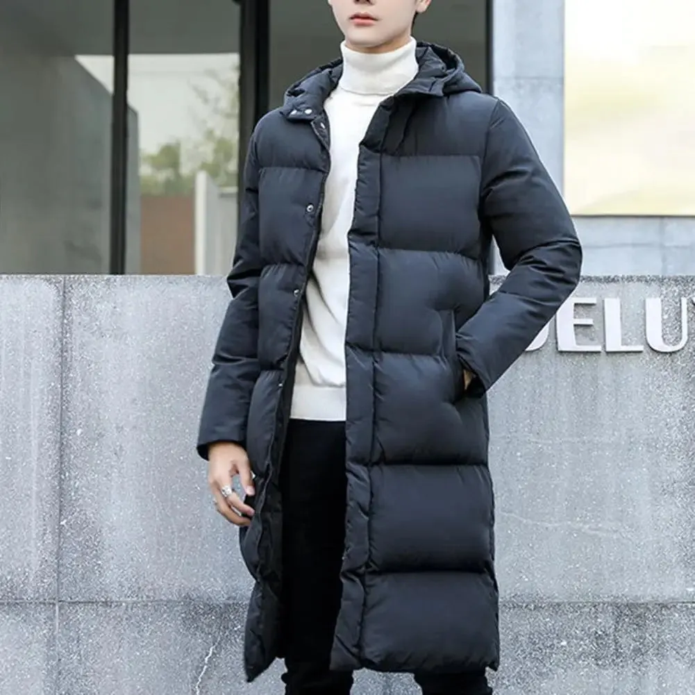 Luxury Winter Mens Jackets Hooded Thicken Plus Long Parkas Padded Coats Padding Mans Clothing Male Long Winter Jacket Men