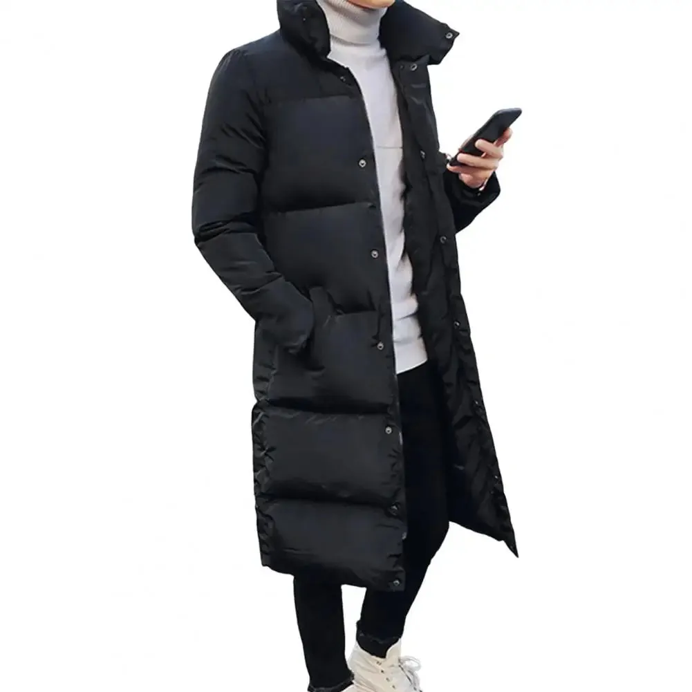 Luxury Winter Mens Jackets Hooded Thicken Plus Long Parkas Padded Coats Padding Mans Clothing Male Long Winter Jacket Men